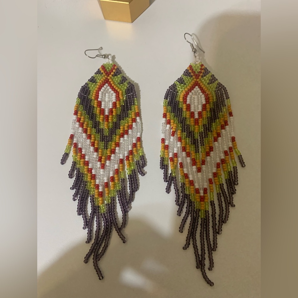 Hand made Native American beaded Earrings